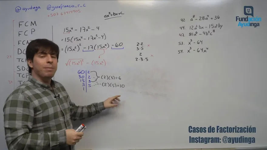 Ayudinga Matemáticas 9° - Repaso General de Casos de Factorización Parte VII 12 de mayo de 2020