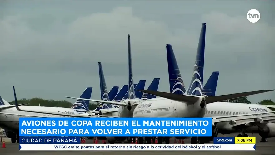 Aviones de Copa reciben mantenimiento para volver a prestar servicio