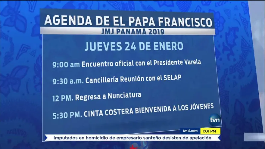 Conoce la agenda del Papa para la JMJ