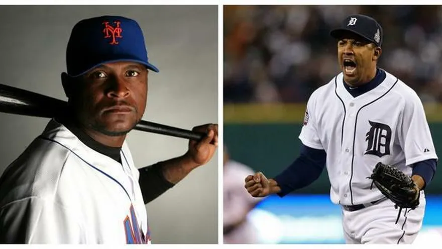 Luis Castillo (i)  y Octavio Dotel (d)