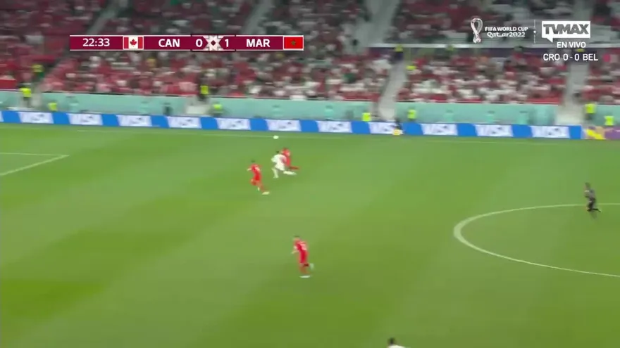 Canadá vs Marruecos. Segundo gol de Marruecos, anotado por Youssef En-Nesyri