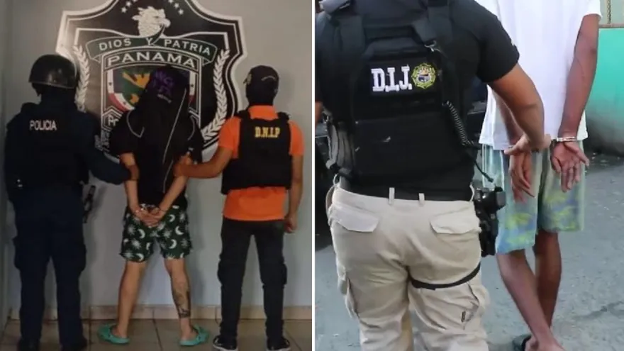 A la izquierda se ubica la imagen de la captura de alias Chinin y a la derecha uno de los aprehendidos en el operativo "Lock25"