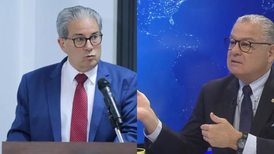 El ministro de Salud, Fernado Boyd y el contralor Anel Flores.