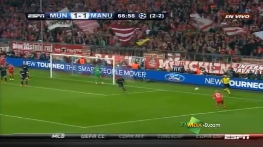 Gol de Muller min 68 Bayern Munich 2-1 M. United