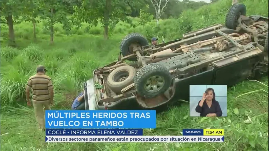 Accidente de tránsito deja múltiples heridos en Coclé