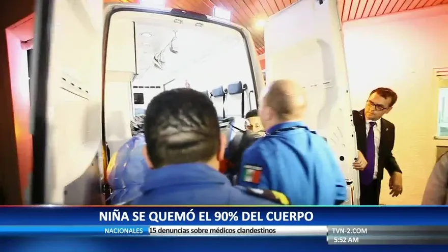 Trasladan a EEUU a menor con quemaduras en su cuerpo