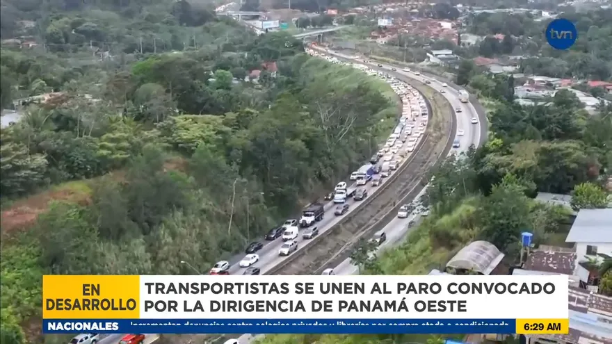 Transportistas se unen a paro convocado por dirigencia en Panamá Oeste