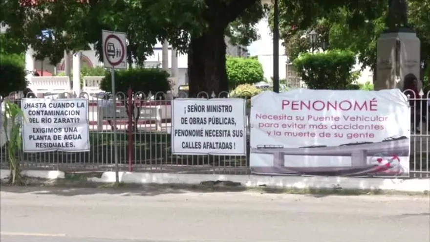 Pancartas en parque de Penonomé incomodan a las autoridades