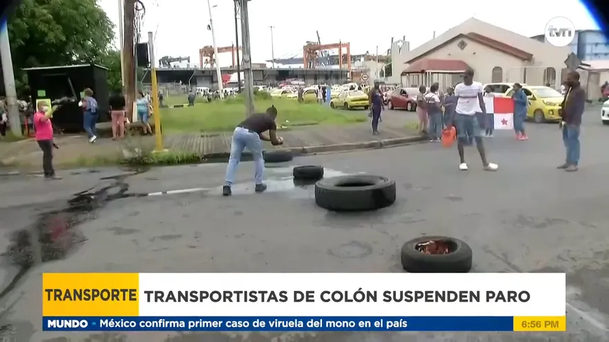 Transportistas en Colón suspenden el paro
