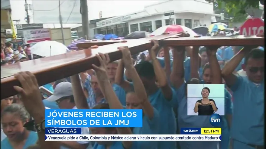 Los Símbolos de la JMJ visitan Santiago de Veraguas