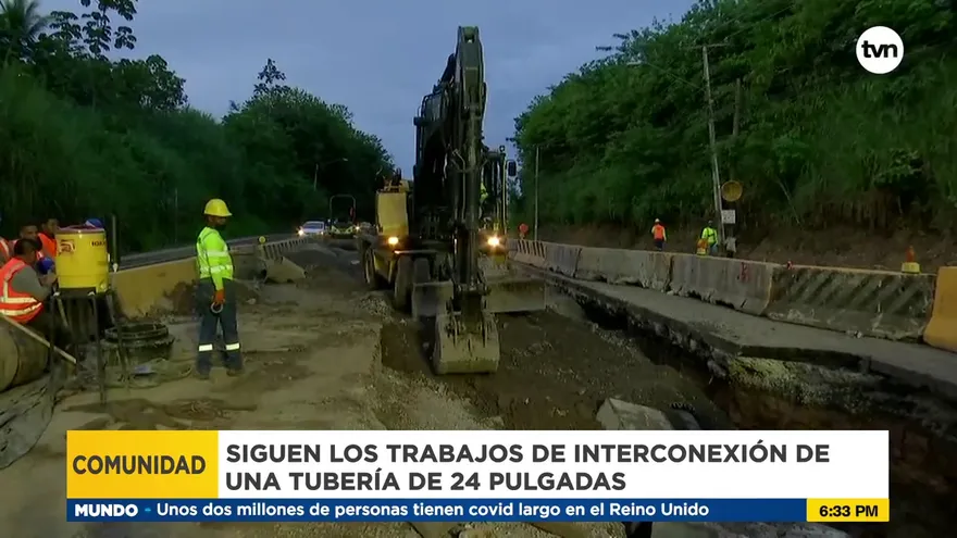 Idaan realiza trabajos en tubería cerca del Puente Perurena