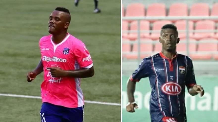 Enrico Small (i) y Ricaurte Barsallo (d) fueron los goleadores por el Árabe y el Plaza