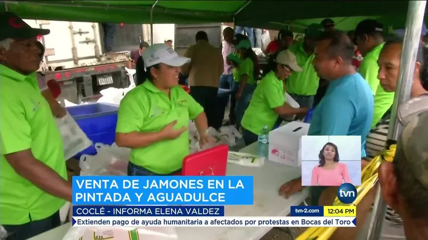 Venta de jamones en Coclé se desarrolla en orden