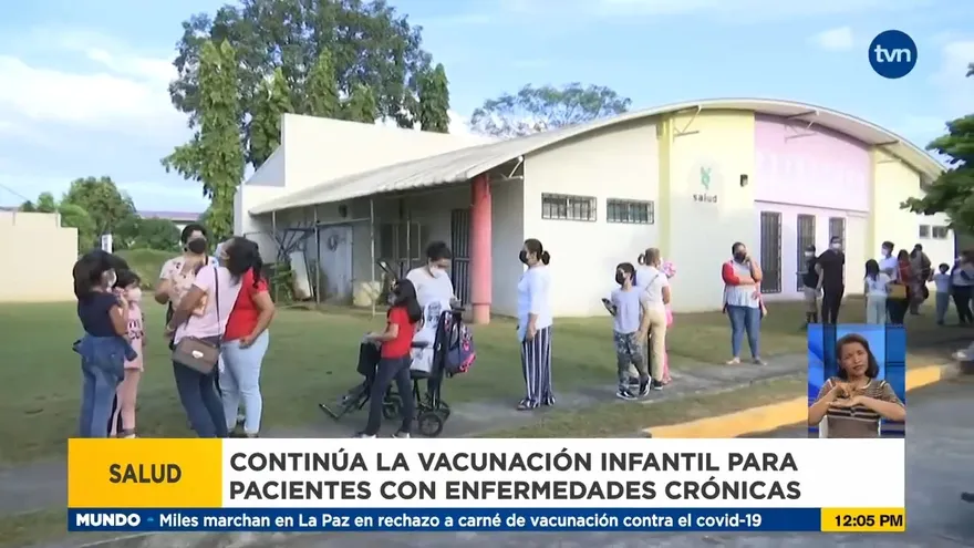 Padres de familia siguen llevando a sus niños a vacunarse en Chiriquí