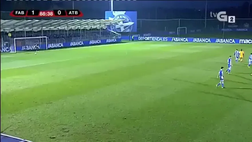 Primer gol de Ismael Díaz ante el Atlético Madrid B