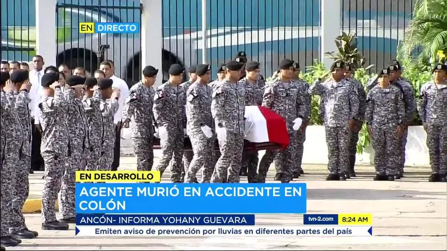 Sepelio de agente que murió en Colón