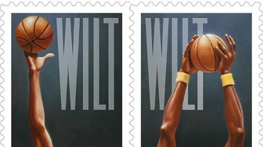 Imagen de Wilt Chamberlain en sello postal