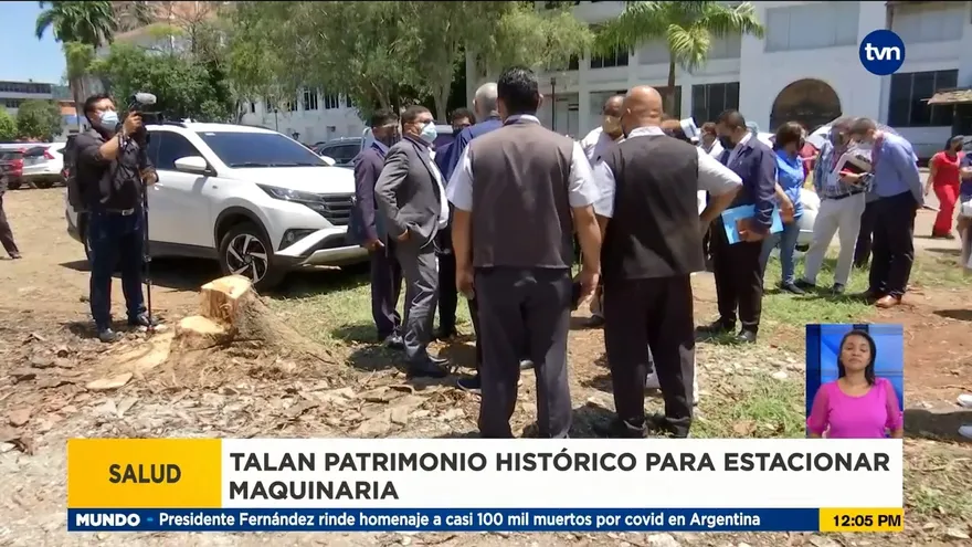 Ministro de cultura verifica área de los jardines del Hospital Santo Tomás