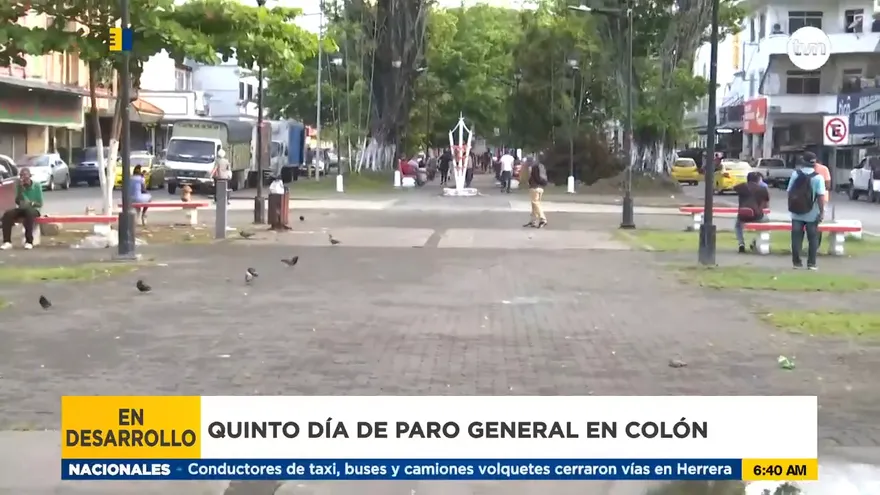 Colón entra en el quinto día de paro