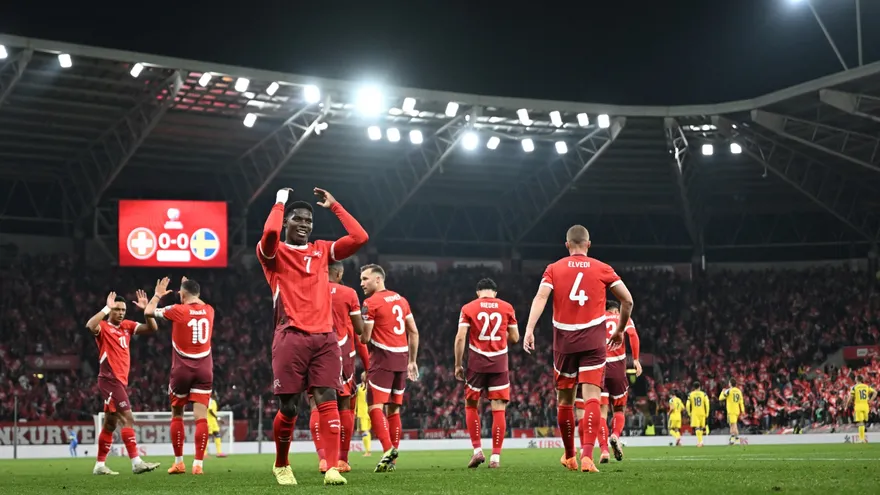 Jugadores de la Selección de Suiza