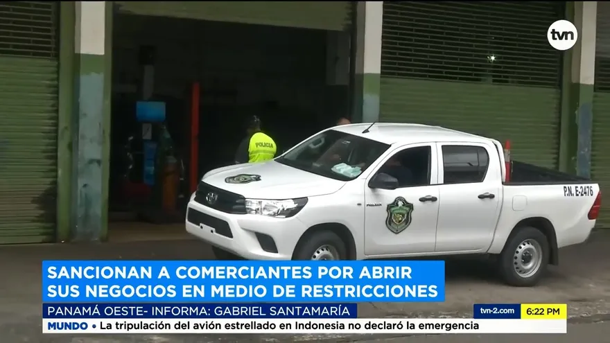 Sancionan a comerciantes por violar cuarentena total en Panamá Oeste