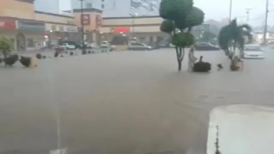 Condado del Rey, inundada tras lluvias en la tarde de este lunes 17 de octubre