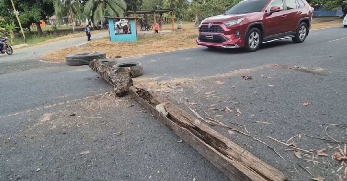 Comunidades bananeras de Barú protestan por falta de agua y luz