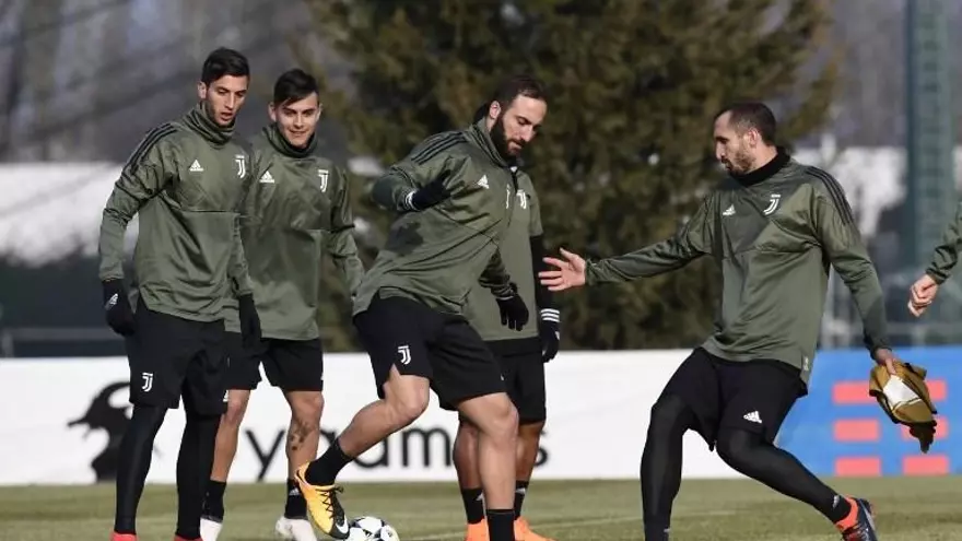 Juventus en preparación para el enfrentamiento ante el Tottenham
