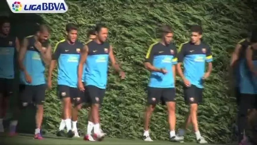 Primer entrenamiento del Barcelona con Tito Vilanova