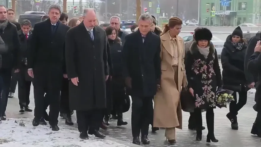 Mauricio Macri inaugura la Plaza de Argentina en Moscú
