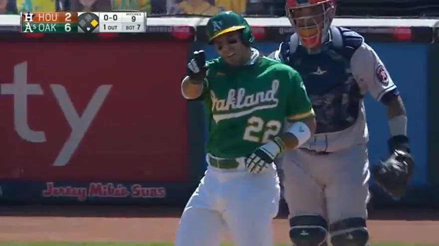 Pelea en partido de béisbol entre Atléticos de Oakland y Astros de Houston