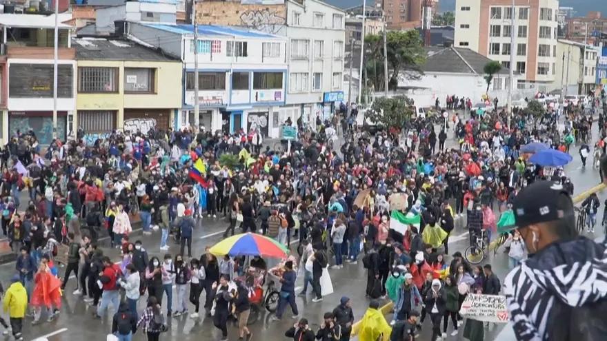 Primer aniversario del estallido social en Colombia contra el gobierno de Iván Duque.