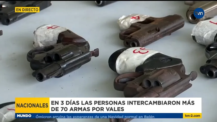 Más de 70 armas se intercambian por vale en San Miguelito
