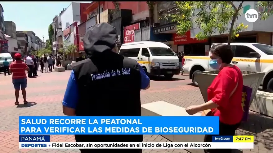 Salud recorre La Peatonal para verificar las medidas de bioseguridad