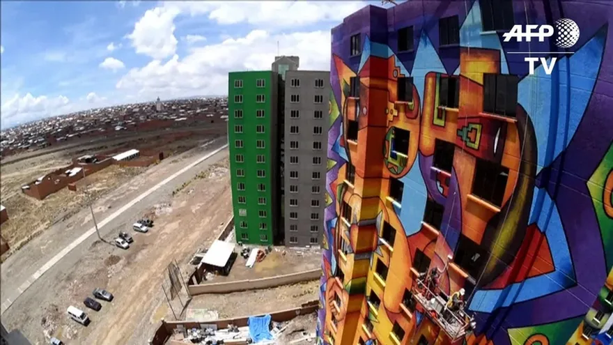 Un mural boliviano para el Guinness