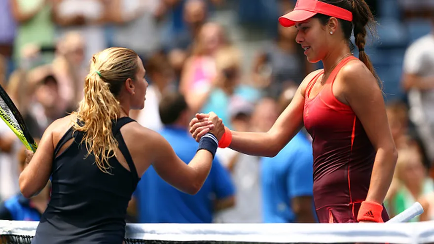 Cibulkova e Ivanovic al final de partido