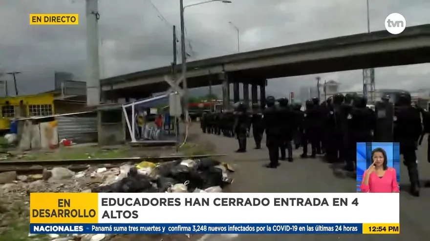 Enfrentamientos por protestas en Colón