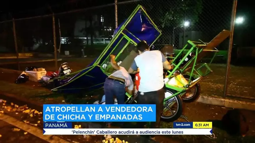 Taxista atropella a vendedora de chichas en vía Transístmica