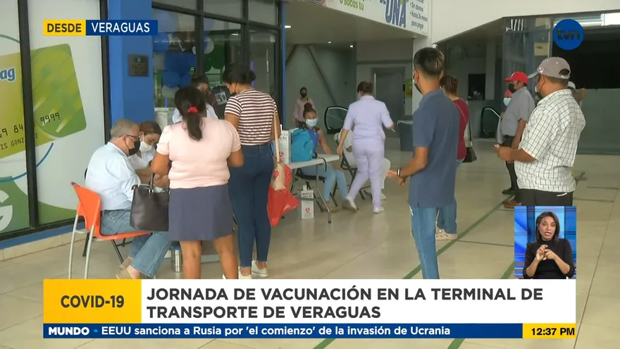 Realizan jornada de vacunación en la terminal de Santiago de Veraguas