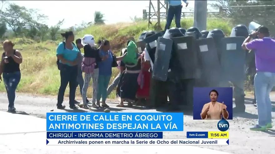 Residentes de comunidad de Chiriquí cierran la carretera Panamericana