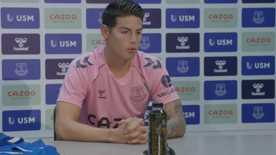 James Rodríguez ofrece su primera rueda de prensa como jugador del Everton