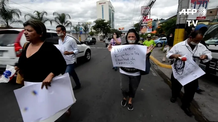 Periodistas hondureños exigen libertad de expresión