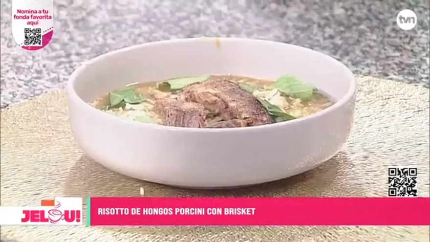 Receta: Risotto de hongos porcini con brisket