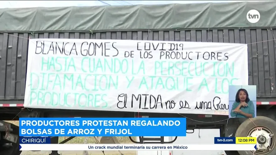 Protestan productores en Chiriquí