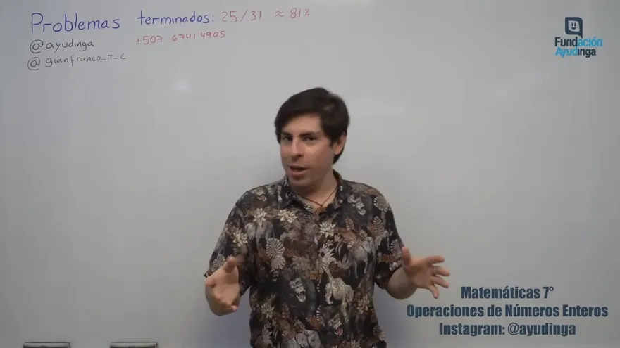 Ayudinga Matemáticas 7° -  Operaciones con Números Enteros Parte V