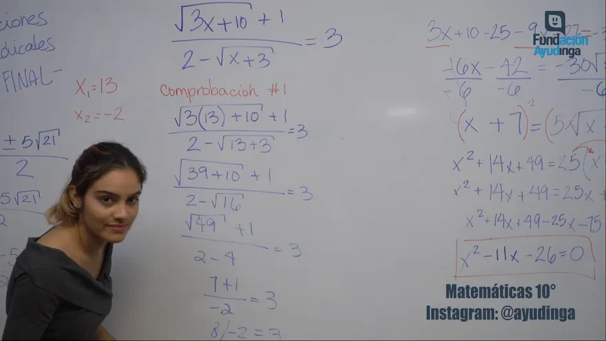 Ayudinga Matemáticas 10° - Ecuaciones con Radicales Parte III 4 de mayo de 2020