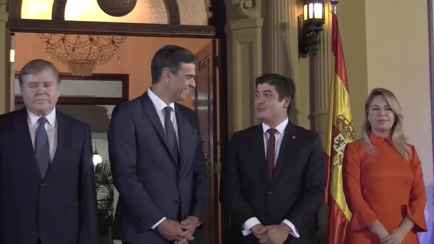 Pedro Sánchez se reúne con Carlos Alvarado en su primer acto en Costa Rica
