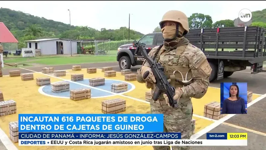 Decomisan más de 600 paquetes de droga en un contenedor en un puerto de la capital