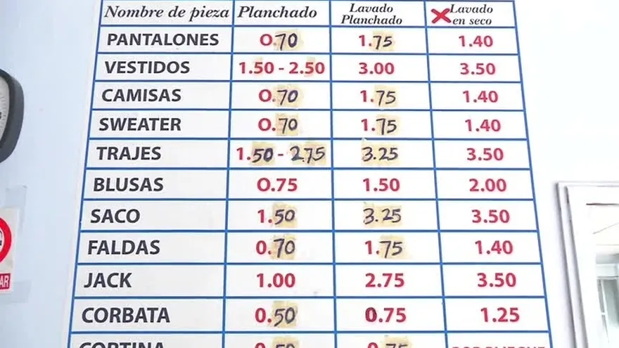Lavanderías suben precios