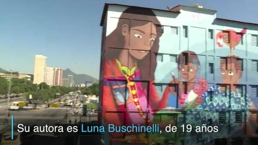 Mural más grande pintado por una mujer está en Rio
